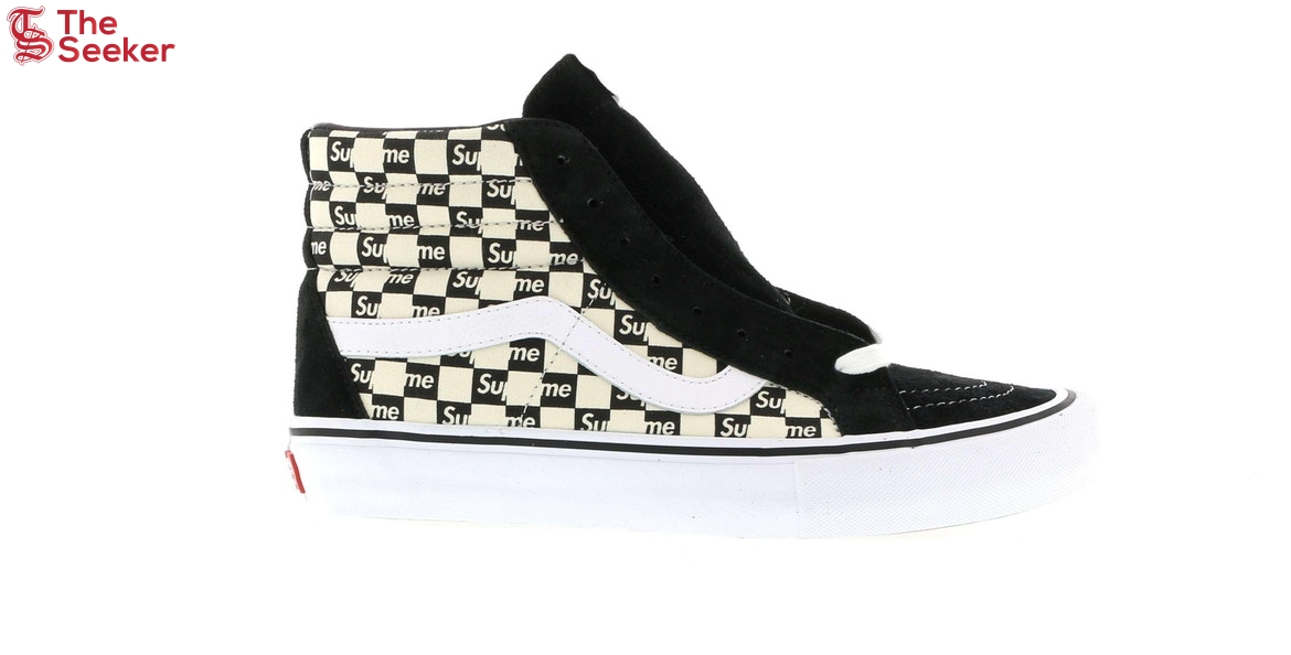 Vans Sk8-Hi Supreme Black Checker Logo