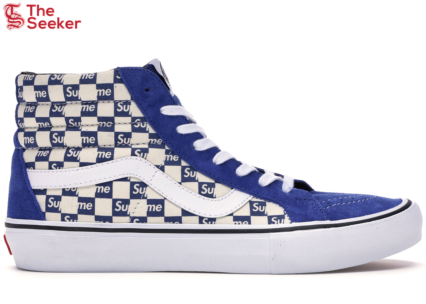 Vans Sk8-Hi Supreme Blue Checker Logo