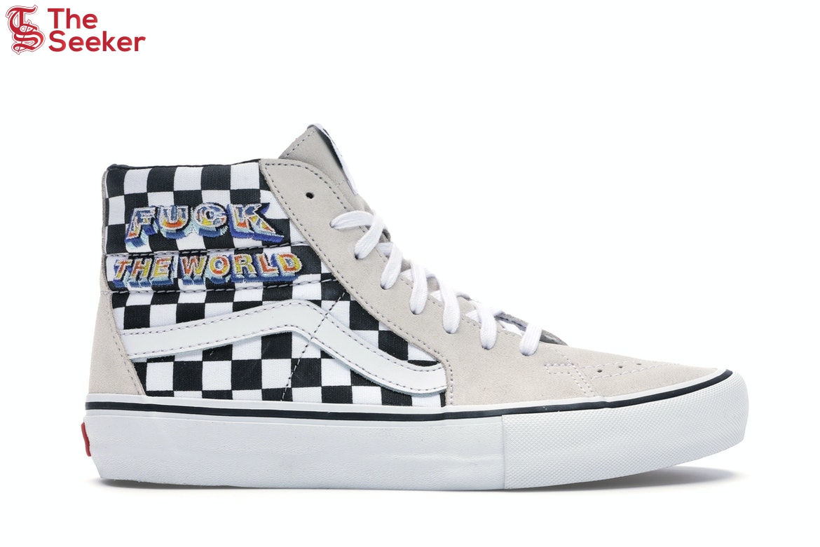 Vans Sk8-Hi Supreme Fuck the World White