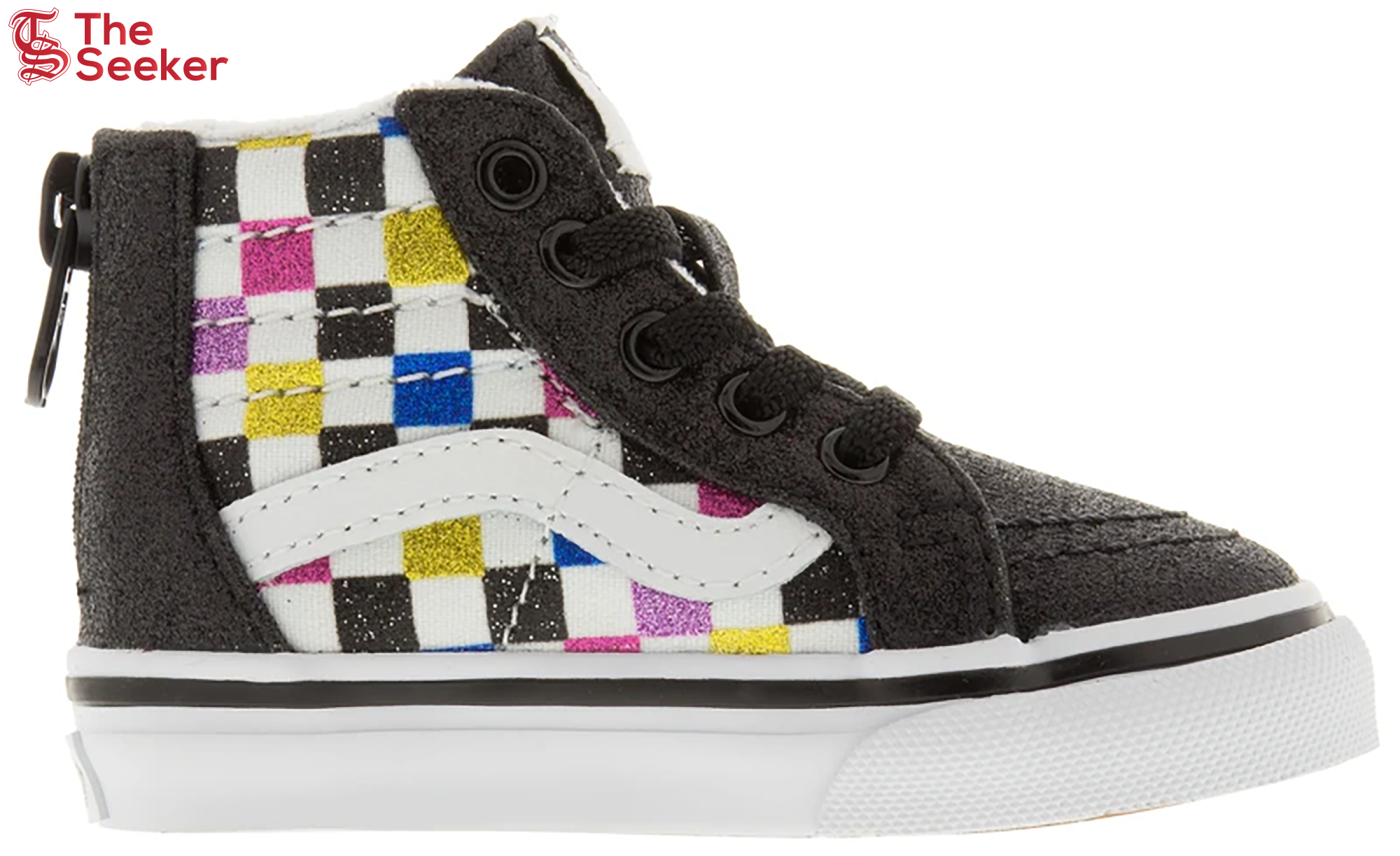 Vans Sk8-Hi Zip Glitter Checkerboard Black (TD)