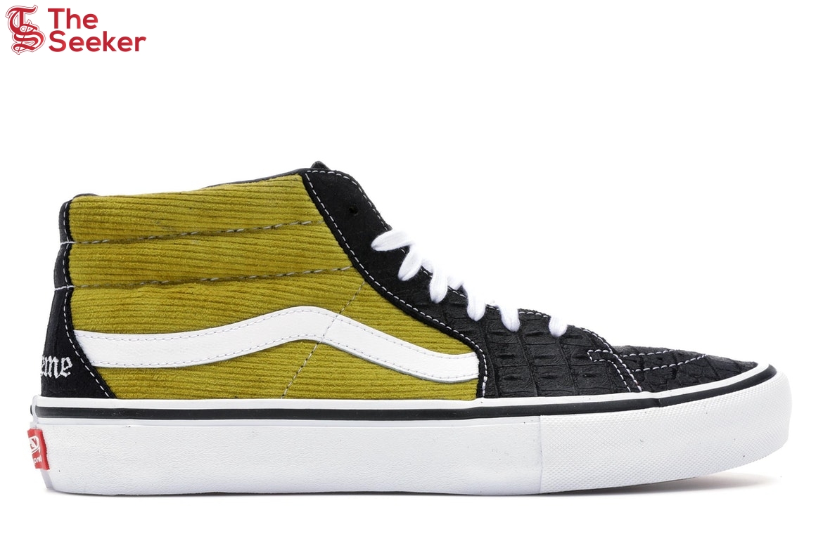 Vans Sk8-Mid Supreme Croc Corduroy Mustard