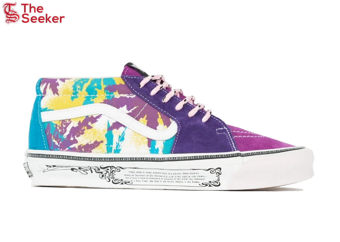 Vans Vault UA OG Sk8-Mid LX Aries Weed Leaf Purple Yellow