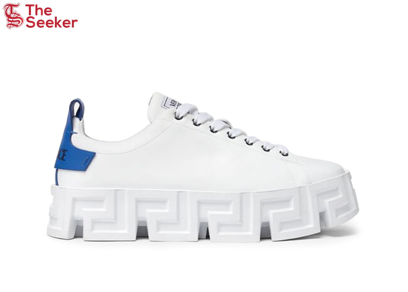 Versace Greca Labrynth Lace-Up White White Blue