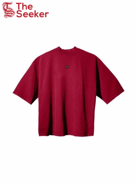 Yeezy Gap Engineered by Balenciaga Logo 3/4 Sleeve T-shirt Red